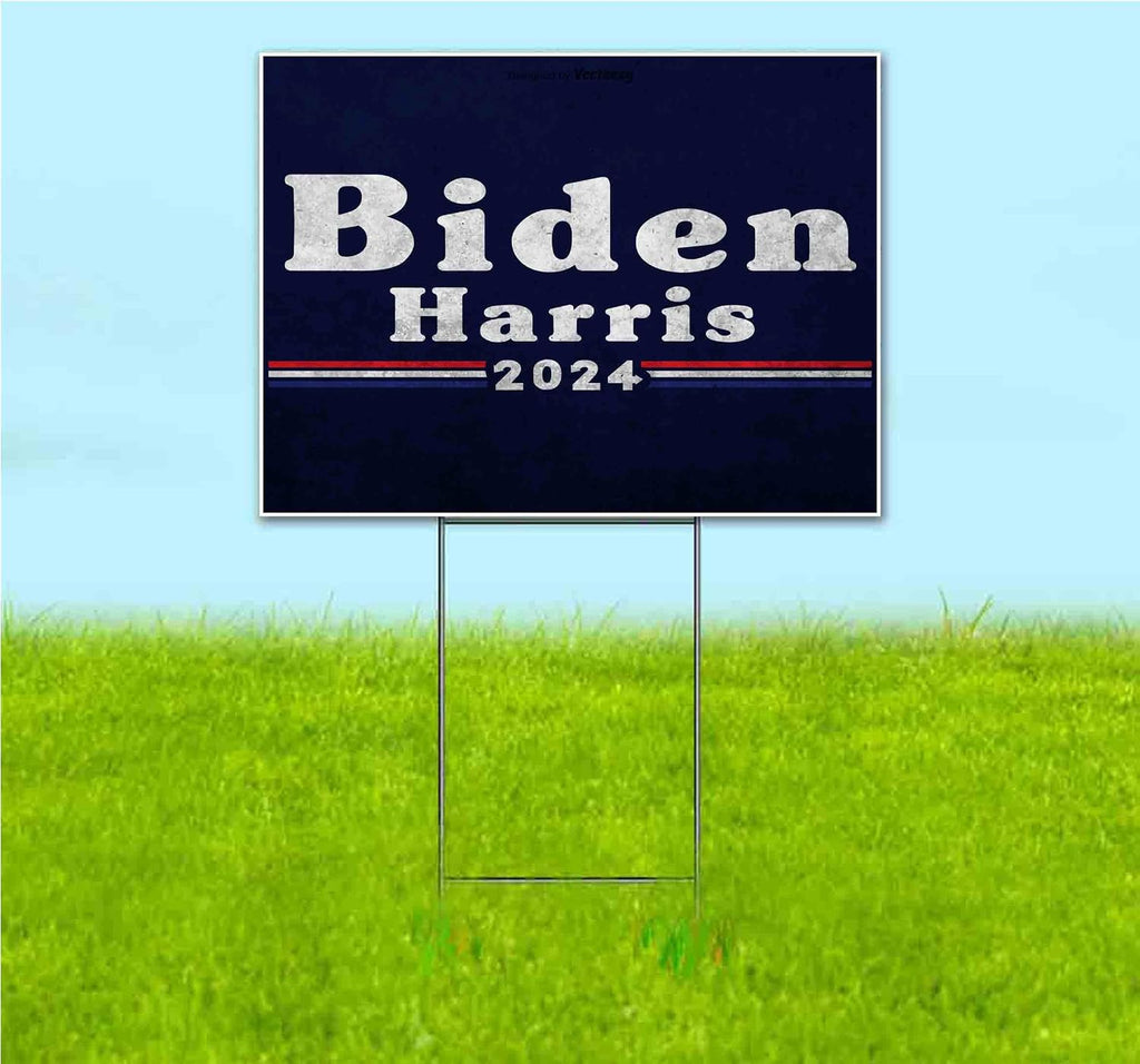 Biden Harris 2024 (18' x 24') Yard Sign, Quantity Discounts, Multi-Packs, Includes Metal Step Stake, Bandit, New, Advertising, USA | Election, Political, Democrat, Vote