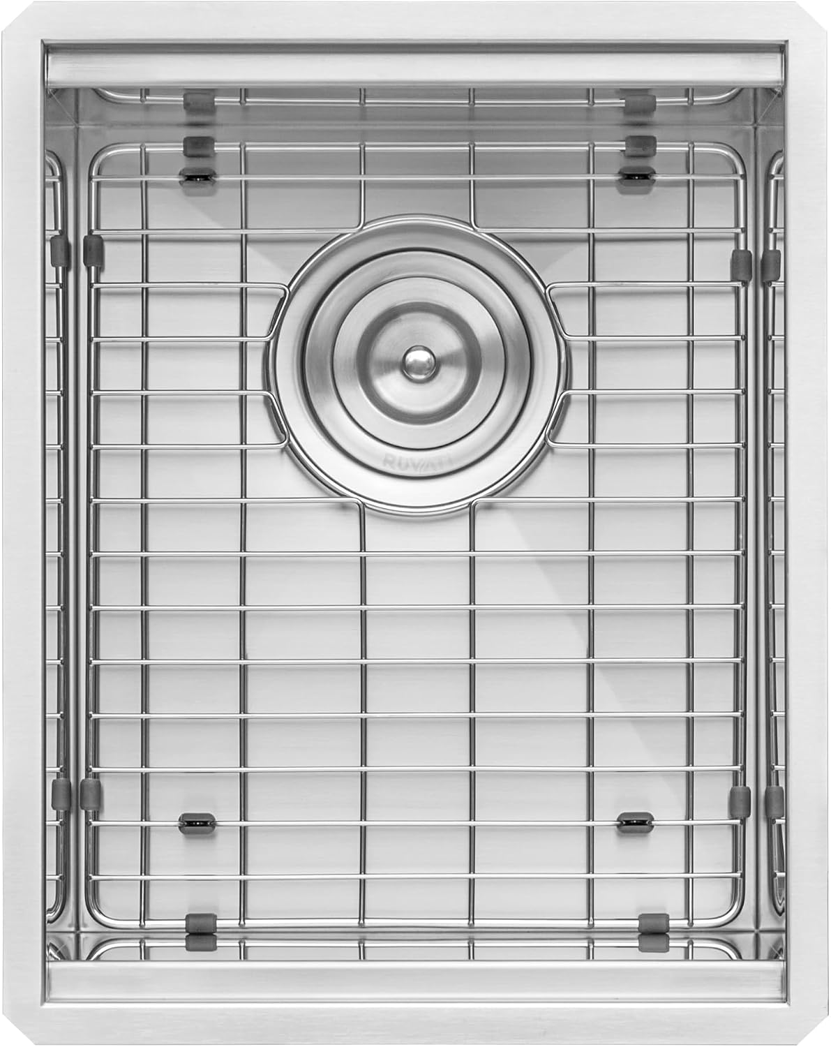 Ruvati 15-inch Workstation Bar Prep Sink Ledge Undermount 16 Gauge Stainless Steel Single Bowl - RVH8304