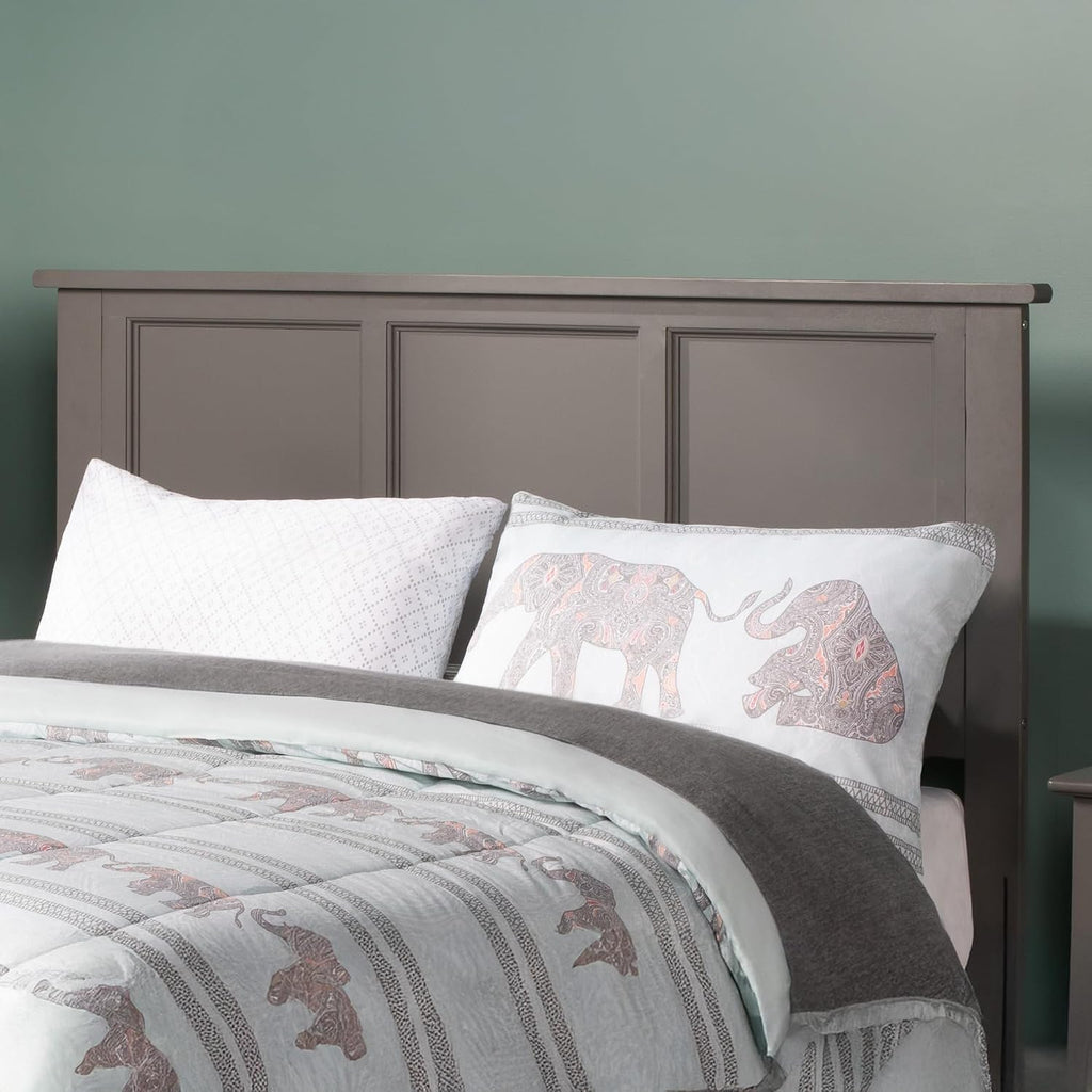 AFI, Madison Full Solid Wood Panel Headboard, Grey