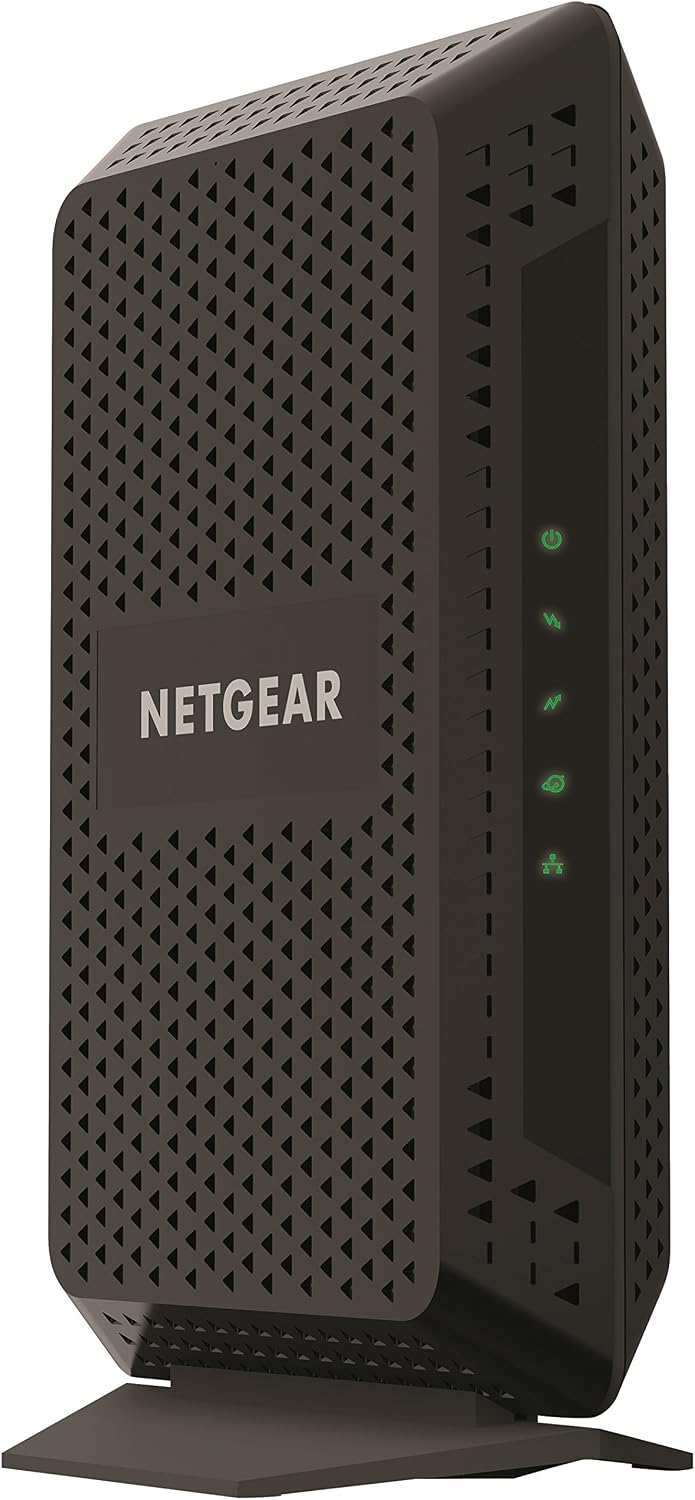 NETGEAR CM600 (24x8) DOCSIS 3.0 Cable Modem. Max Download speeds of 960Mbps. Certified for XFINITY by Comcast, Time Warner Cable, Cox, Charter & More (CM600-1AZNAS)