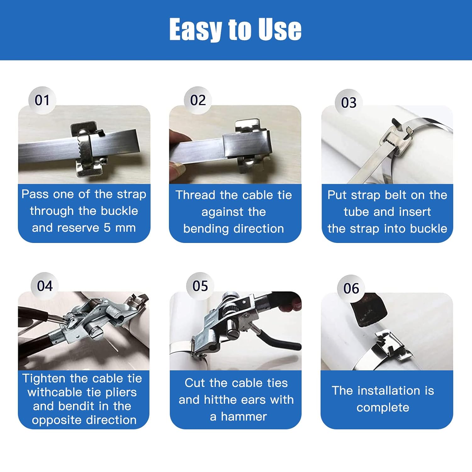 Banding Strapping kit, 200 ft Length 304 Stainless Steel Strapping 100 Metal Buckle with Cut Resistant Gloves, Metal Banding Tool for Pallets, Logistics, Warehouse