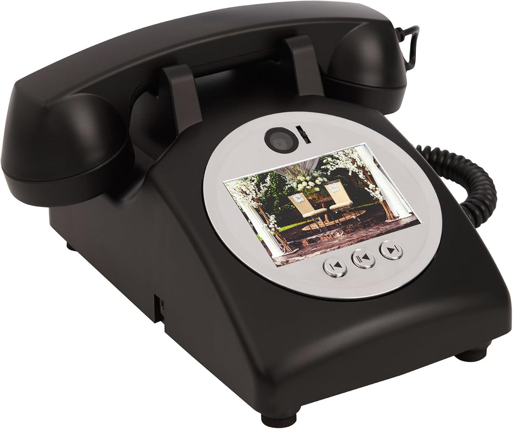 Video Audio Guest Book Wedding Phone, 1080P Video Guestbook Phone for Wedding, Bridal Shower, Birthday Party, Baby Shower, Anniversary Engagement (Matte Black)
