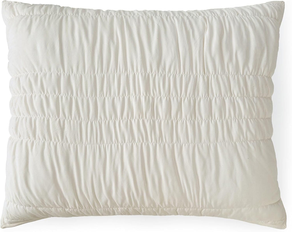 UGG Full/Queen Quilt Set - 3pc Bed Spread with 2 Pillow Shams, All Season Luxury Bedding, Lightweight Quilted Soft Textured Comforter, Cozy Coastal Queen Quilt Set, Beige Snow (Tide Devon)