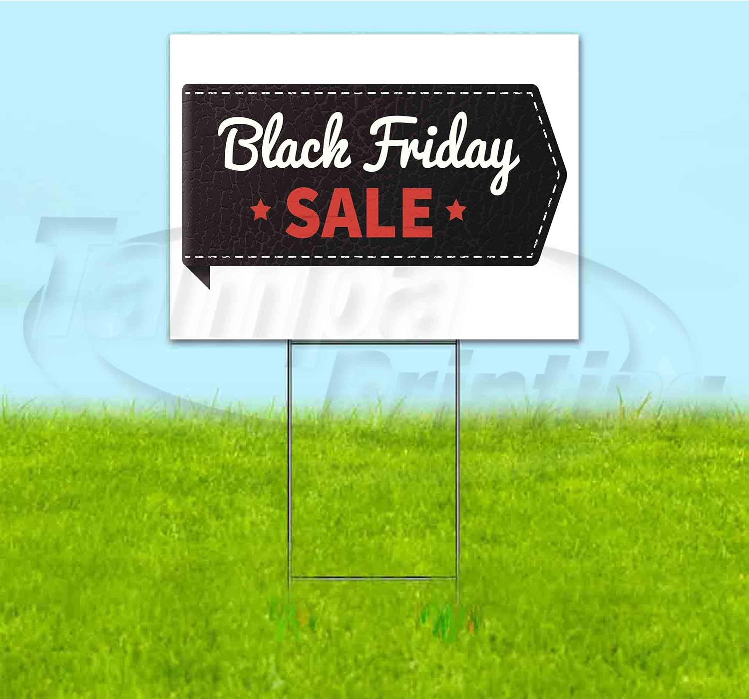 Black Friday Sale (18' X 24') Yard Sign, Quantity Discounts, Multi-Packs, Includes Metal Step Stake, Bandit Sign