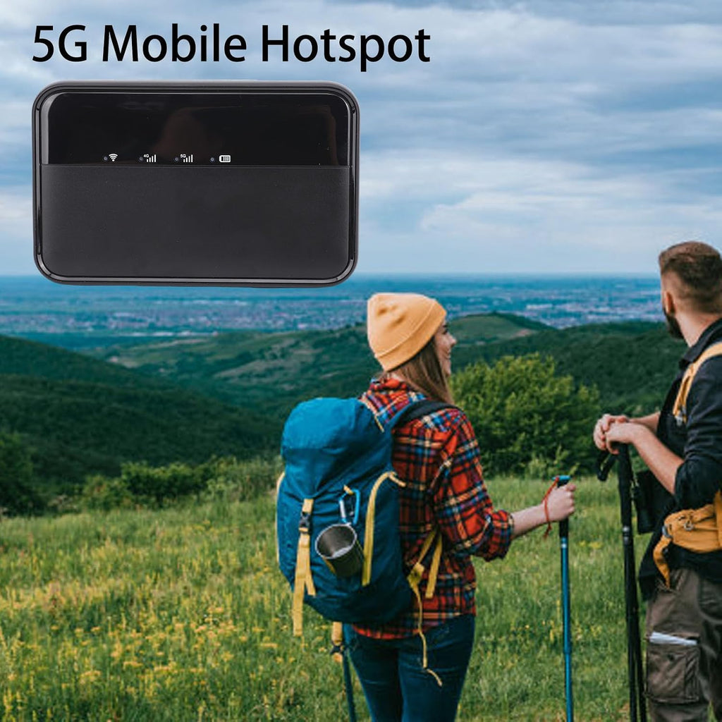 LICAEVEY 5G Mobile Hotspots Portable WiFi, Router with SIM Card Slot, 900mbps 5G Modem Wireless Router with 10000mah Battery, Supports 16 Connected Devices
