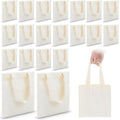Amylove 150 Pcs Mini Tote Bag Sublimation Blank Canvas Tote Bags Reusable for Grocery Shopping, DIY, Easter Party Favor Gift Bags (10 x 10 Inch,Natural Color)