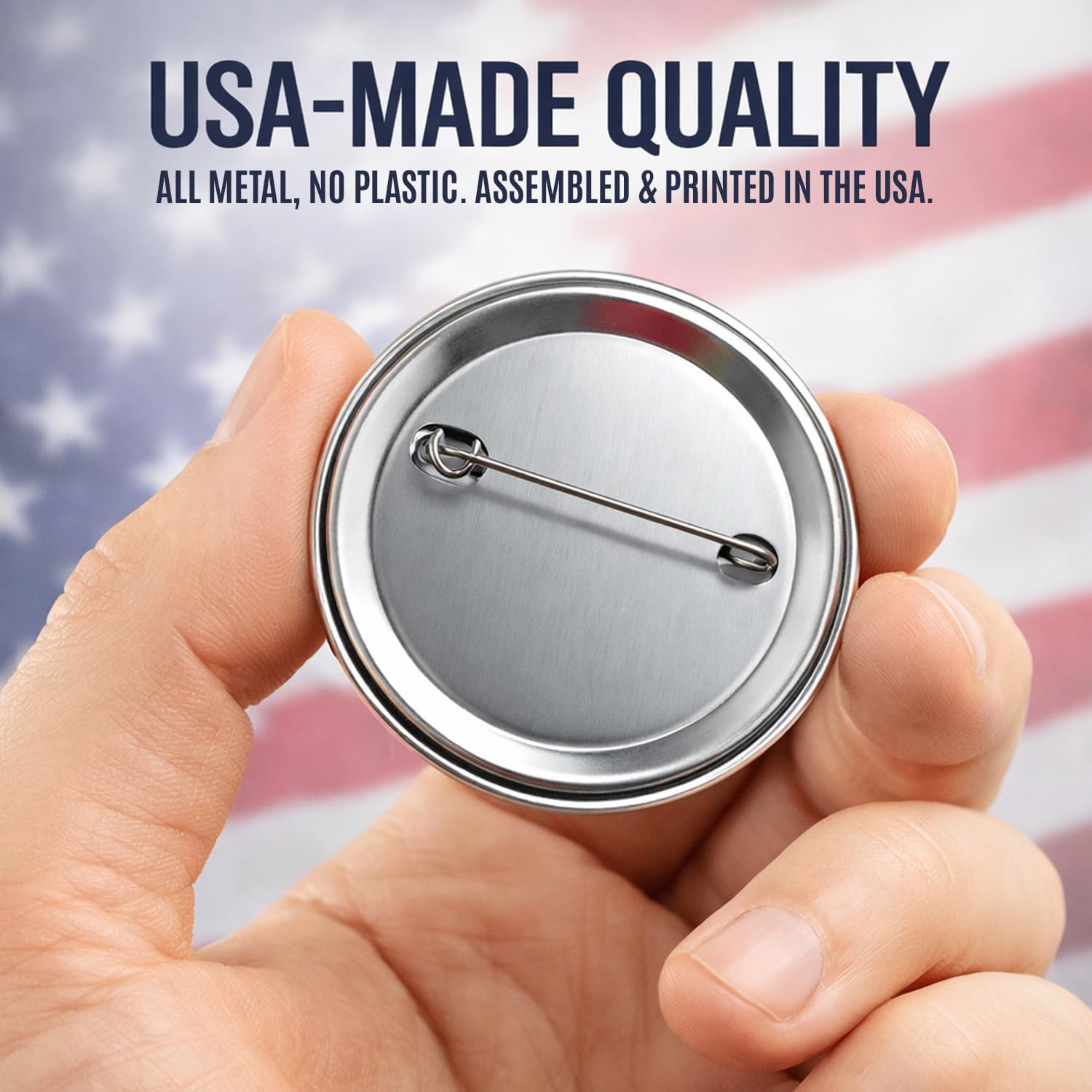 Custom Pins, Personalized Button Pins with Photo, Logo or Text | Custom Pins for Events, Campaigns, Memorials & Gifts | Glossy, Scratch-Resistant