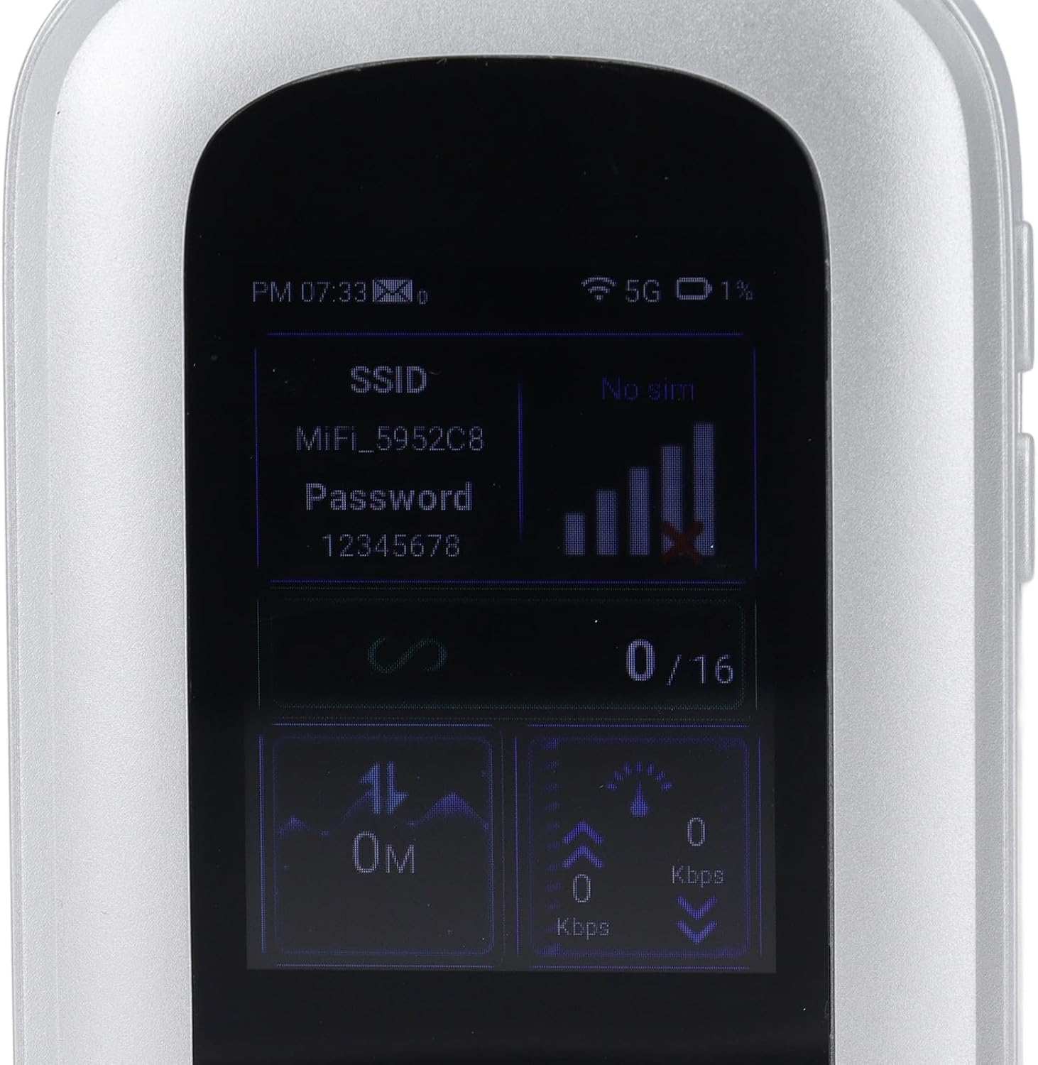 Semme 5G WiFi 6 Mobile Hotspot Router with SIM Card Slot 4000mAh Battery Support 16 Devices Portable WiFi Adapter for Phone Tablet