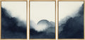 SIGNWIN Framed Canvas Print Wall Art Set Navy Blue Abstract Mountain Contemporary Watercolor Illustrations Modern Colorful Ultra for Living Room, Bedroom, Office - 24'x36'x3 Natural