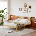 14 in High Solid Bamboo Wood Platform Queen Bed Frame with Headboard, Bed Frame Queen Size, Heavy Duty, No Box Spring Needed, Nosie Free