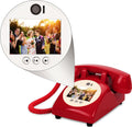 Video Audio Guest Book,1080P HD Video Phone Guestbook, Record Preserve Your Special Occasions, Ideal for Wedding Bridal Shower, Birthday, Graduations, Baby Shower(Red)