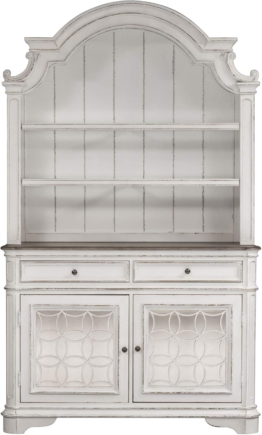 Liberty Furniture Industries Magnolia Manor Hutch & Buffet, W56 x D18 x H92, White