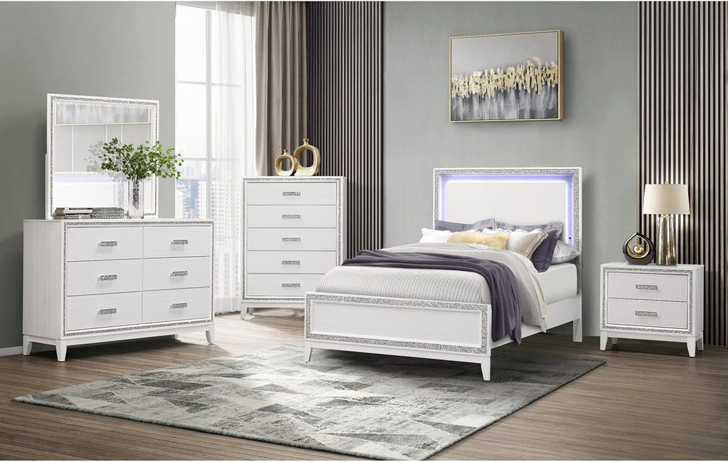 White 5PC Full Bedroom Set