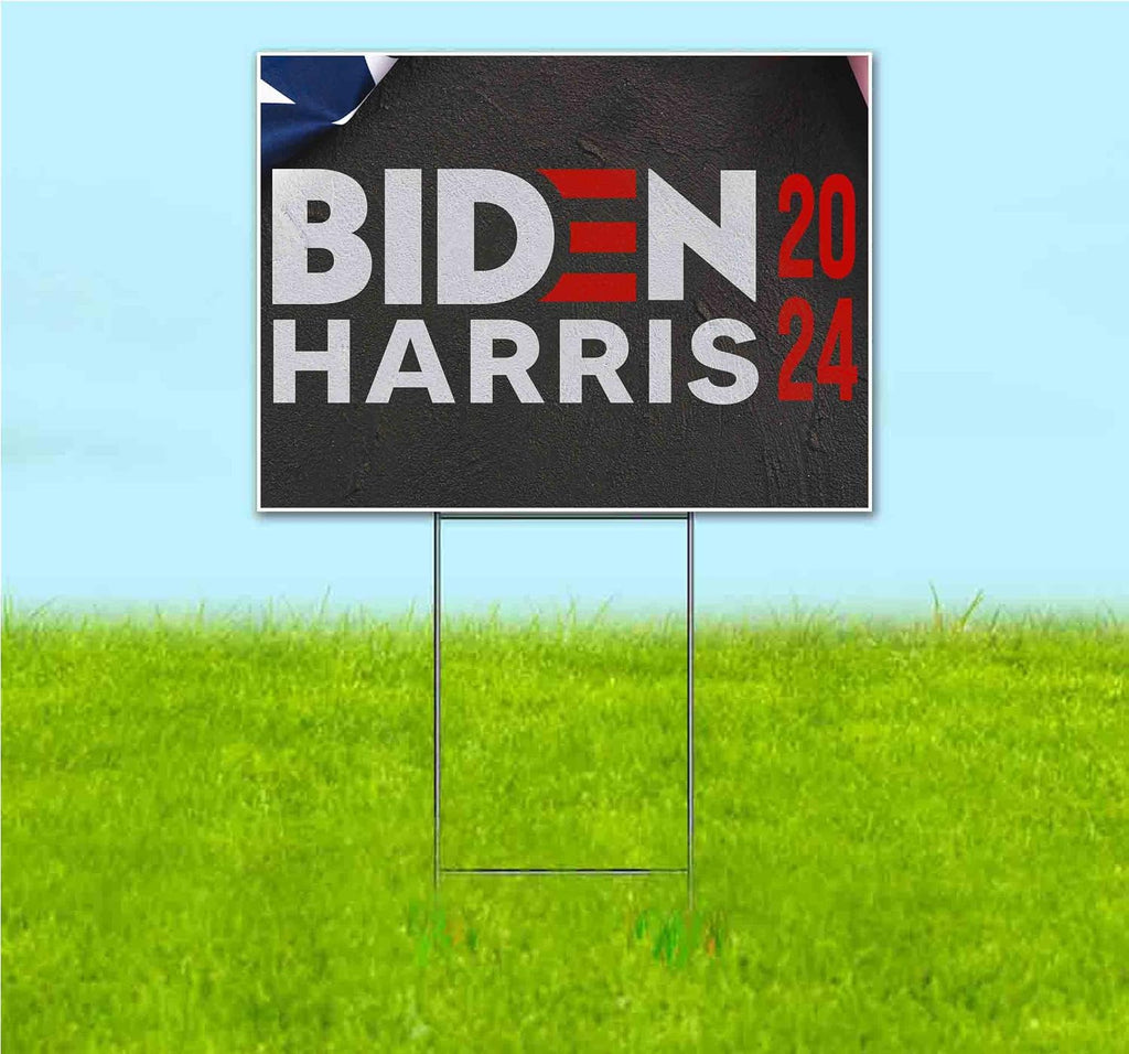 Biden Harris 2024 (18' x 24') Yard Sign, Quantity Discounts, Multi-Packs, Includes Metal Step Stake, Bandit, New, Advertising, USA | Election, Political, Democrat, Vote
