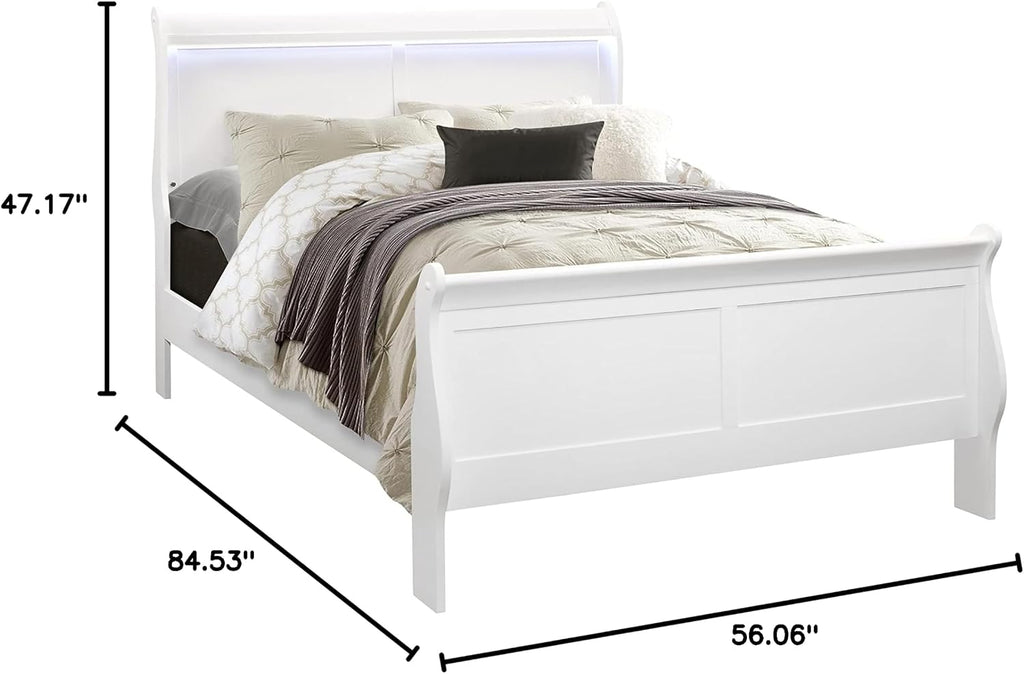 Global Furniture USA Charlie White Full Bed