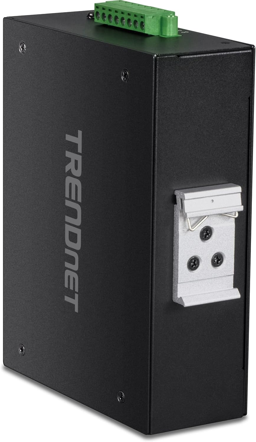 TRENDnet Industrial AC1200 Wireless Gigabit PoE+ Router, TI-WP100, IP30 Housing, Dual-WAN, Dual-Band WiFi, VPN, Inter-VLAN Routing