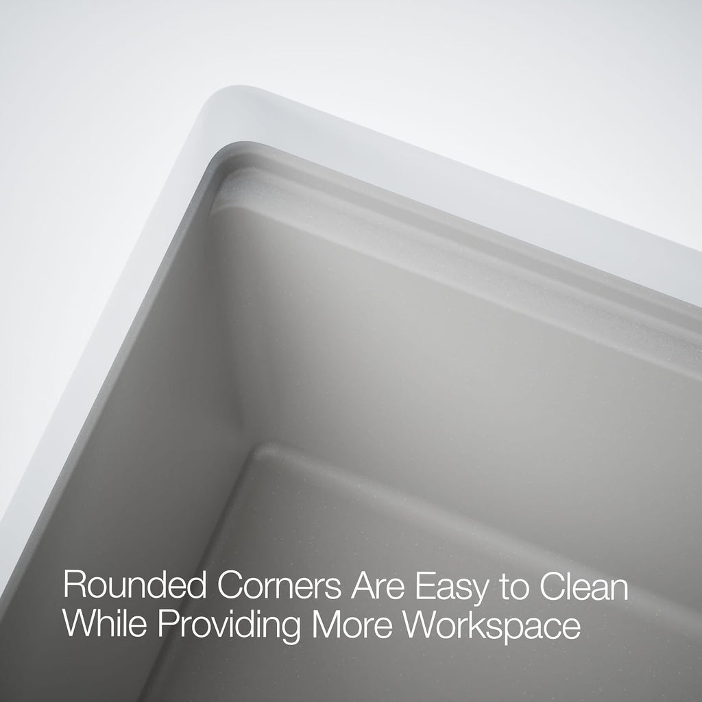 KOHLER 28003-1-CM1 Kennon® 25' Top-/Undermount Single-Bowl Kitchen Sink, Includes Sink Rack, Matte Black