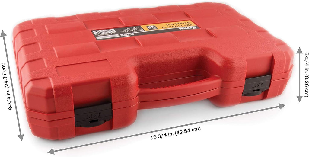 Titan 68100 19-Piece 3/8-Inch Drive VDE Insulated Socket Set