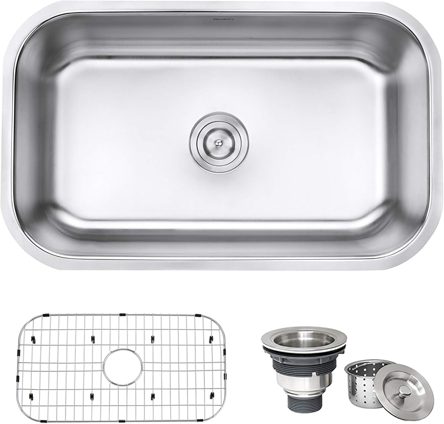 Ruvati 30-inch Undermount Kitchen Sink Single Bowl - 16 Gauge Stainless Steel Kitchen Sink with Brushed Finish hides scratches - Easy-to-Clean Single Bowl Undermount Sinks - RVM4250