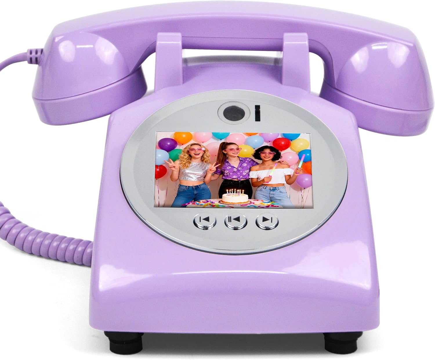 FiayaCom Video Audio Guest Book Wedding Phone,1080P HD Video Phone Guestbook, Preserve Your Special Occasions, Ideal for Wedding Bridal Shower, Birthday, Graduations, Baby Shower(Purple)