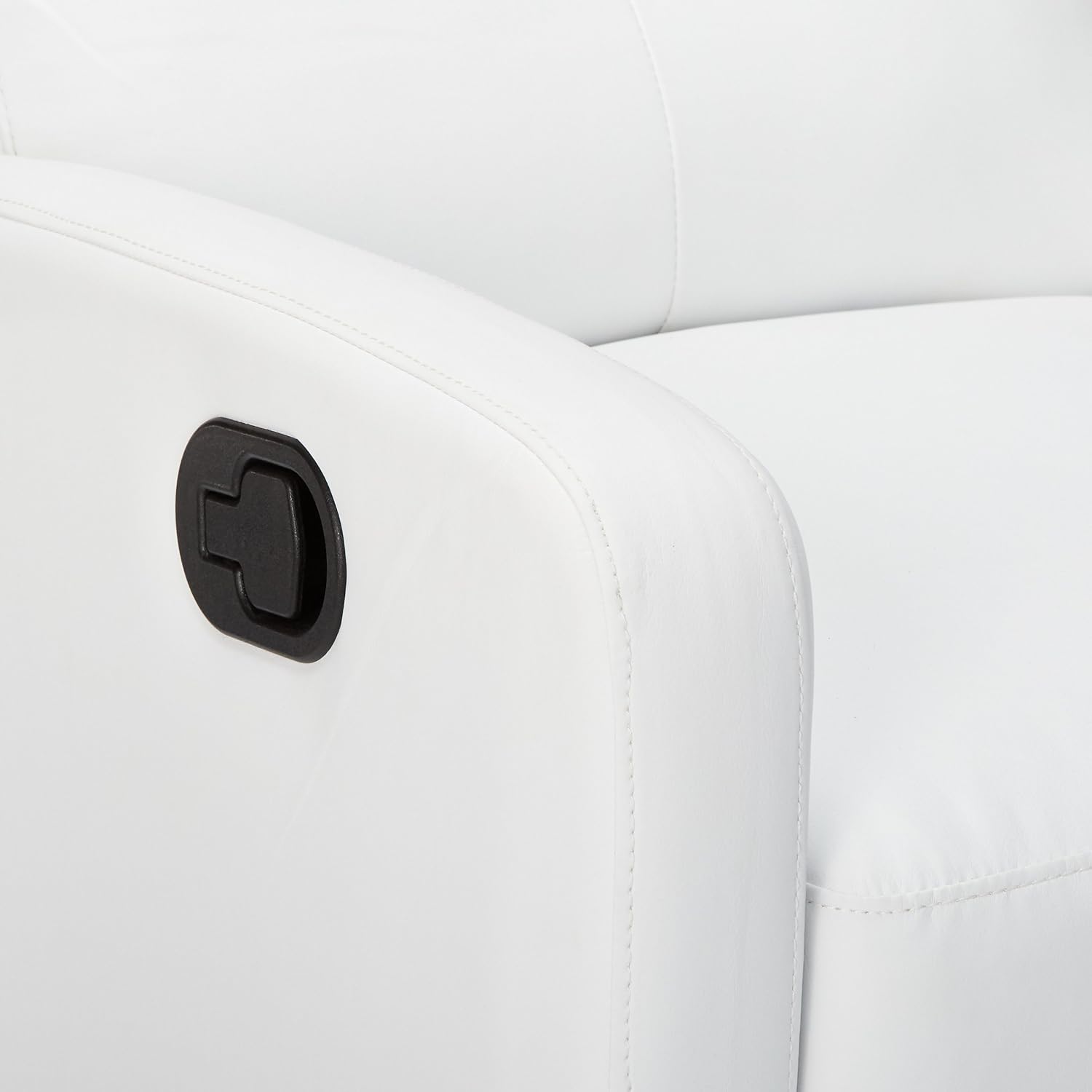 Christopher Knight Home Samedi PU Recliner, White 26.25D x 37.25W x 40H in