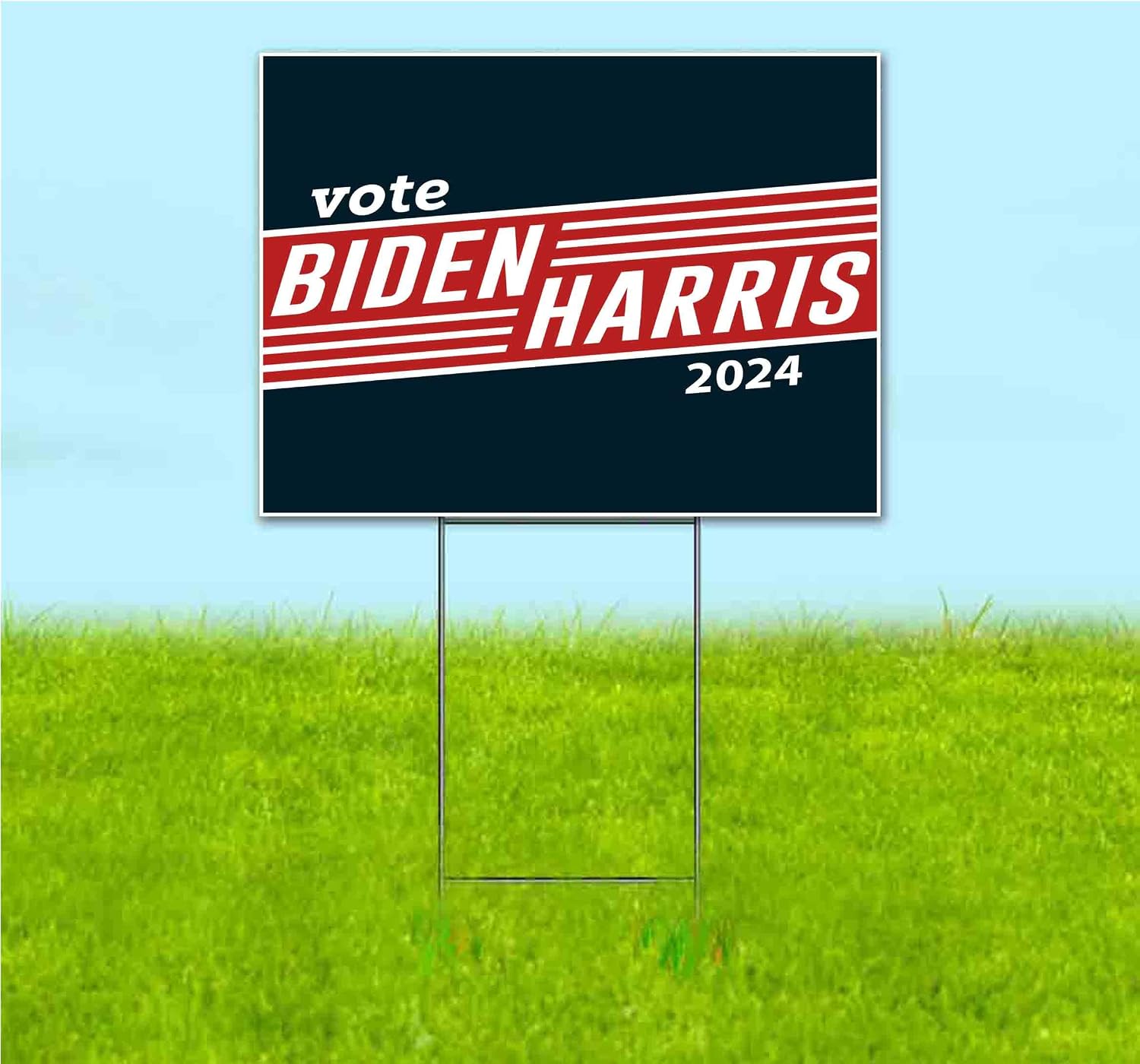 Biden Harris 2024 (18' x 24') Yard Sign, Quantity Discounts, Multi-Packs, Includes Metal Step Stake, Bandit, New, Advertising, USA | Election, Political, Democrat, Vote