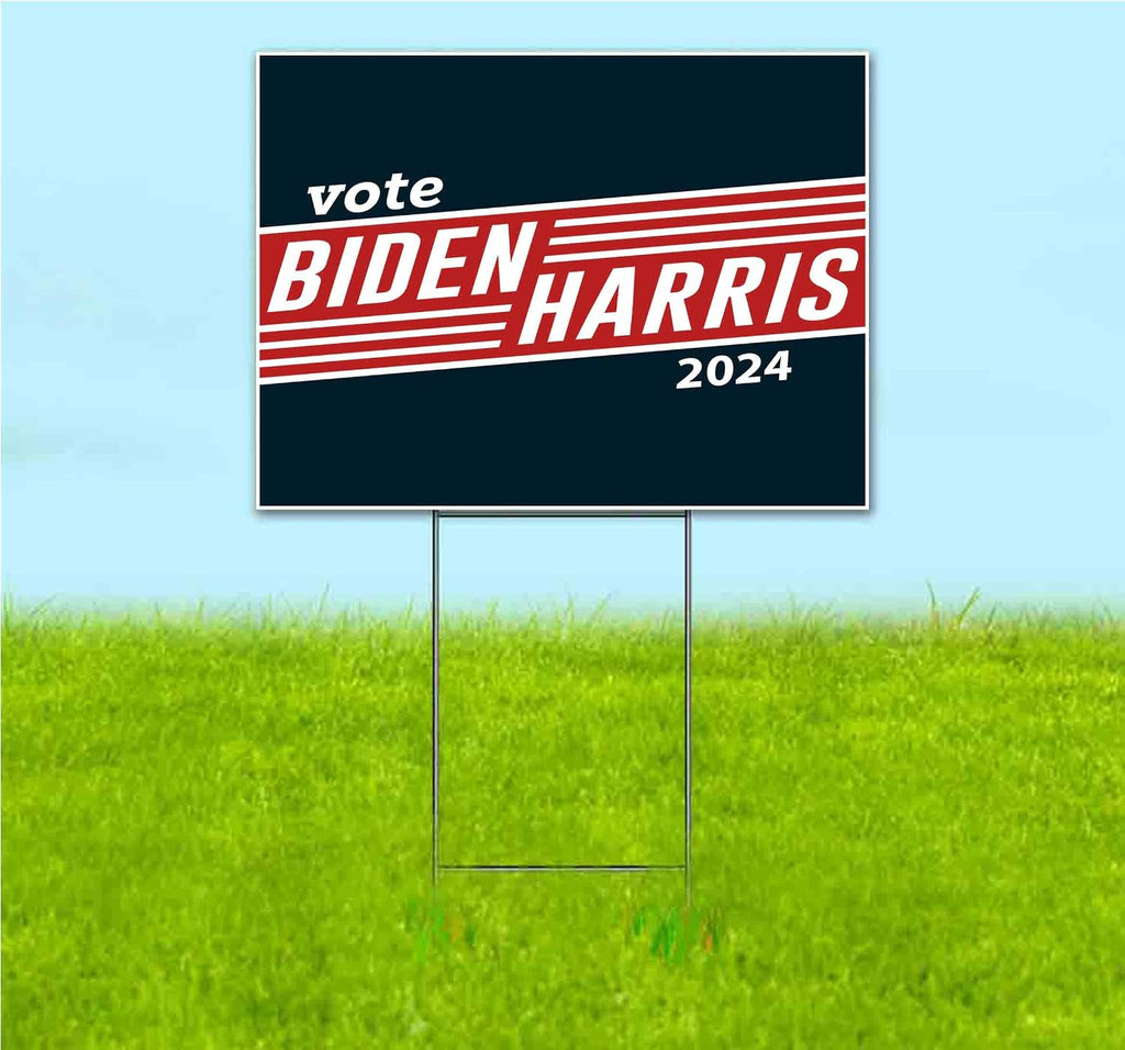 Biden Harris 2024 (18' x 24') Yard Sign, Quantity Discounts, Multi-Packs, Includes Metal Step Stake, Bandit, New, Advertising, USA | Election, Political, Democrat, Vote