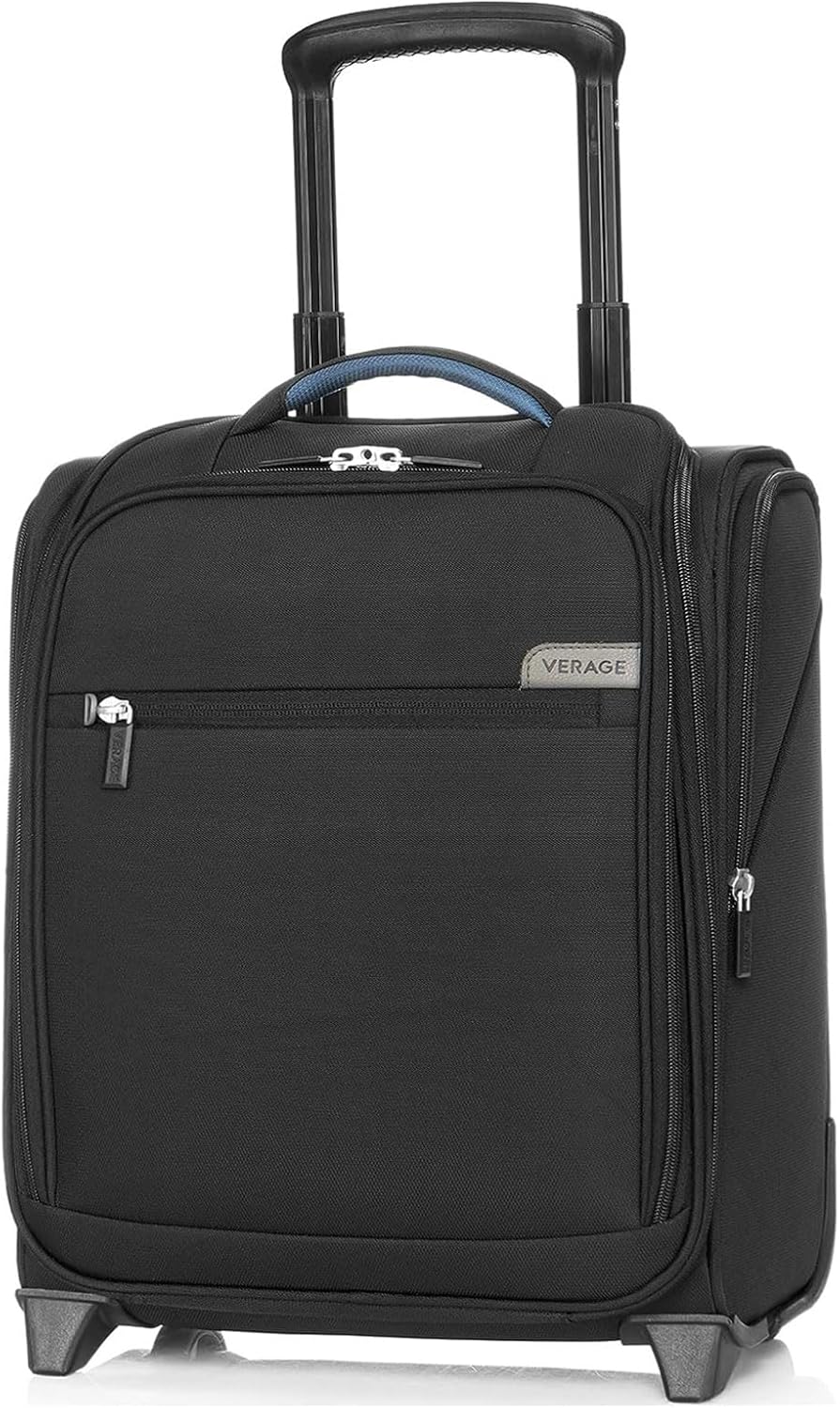Verage Carry On Underseat Luggage with Wheels & USB Port, 16 Inch Wheeled Spinner Bag Carry-on Luggages for Airlines, Lightweight Suitcase Men Women, Pilots and Crew(16-Inch Rolling Underseat)