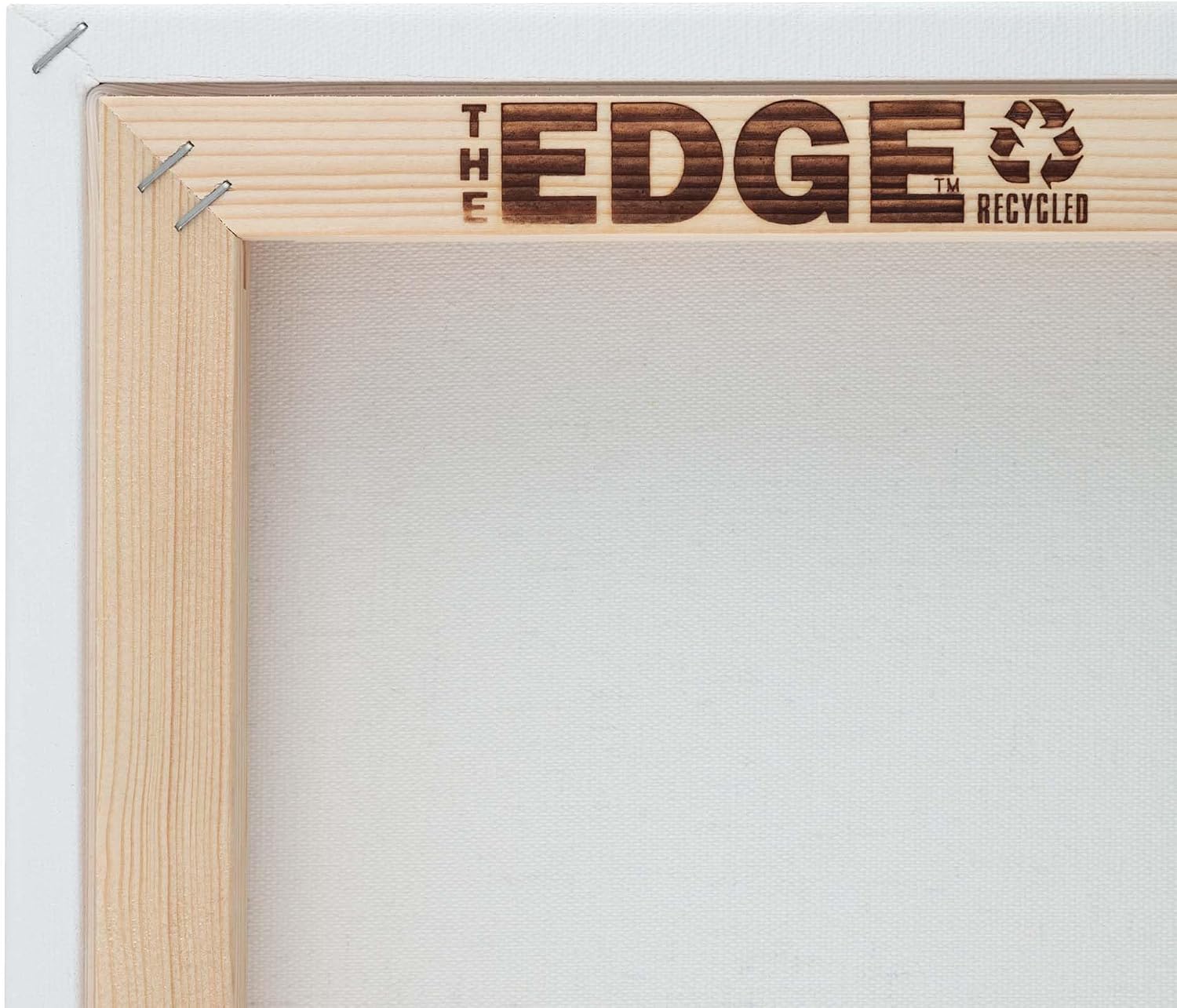 The Edge Eco-Friendly Recycled Cotton Stretched Canvas for Painting - 24x36 Box of 3 - Medium-Textured, Triple Acrylic Primed All Media Painting Canvas, 320gsm, 1-1/2 in. Deep Pine Stretchers