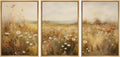 SIGNWIN Framed Canvas Print Wall Art Set Wildflower Meadow Pastoral Floral Illustrations Modern Colorful Ultra for Living Room, Bedroom, Office - 24'x36'x3 Natural