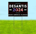 Desantis 2024 (18' x 24') Yard Sign, Quantity Discounts, Multi-Packs, Includes Metal Step Stake, Bandit, New, Advertising, USA | Election, Political, Republican, President, Vote
