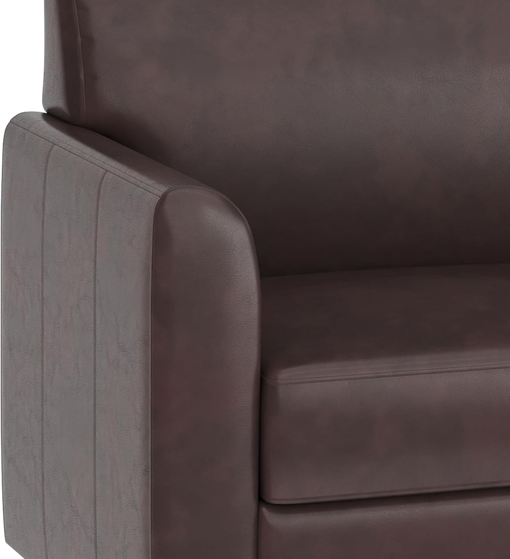 Flash Furniture Hercules Diplomat Side Reception Sofa with Chrome Legs, Lobby Chair with Cushions and Flared Arms, Brown LeatherSoft