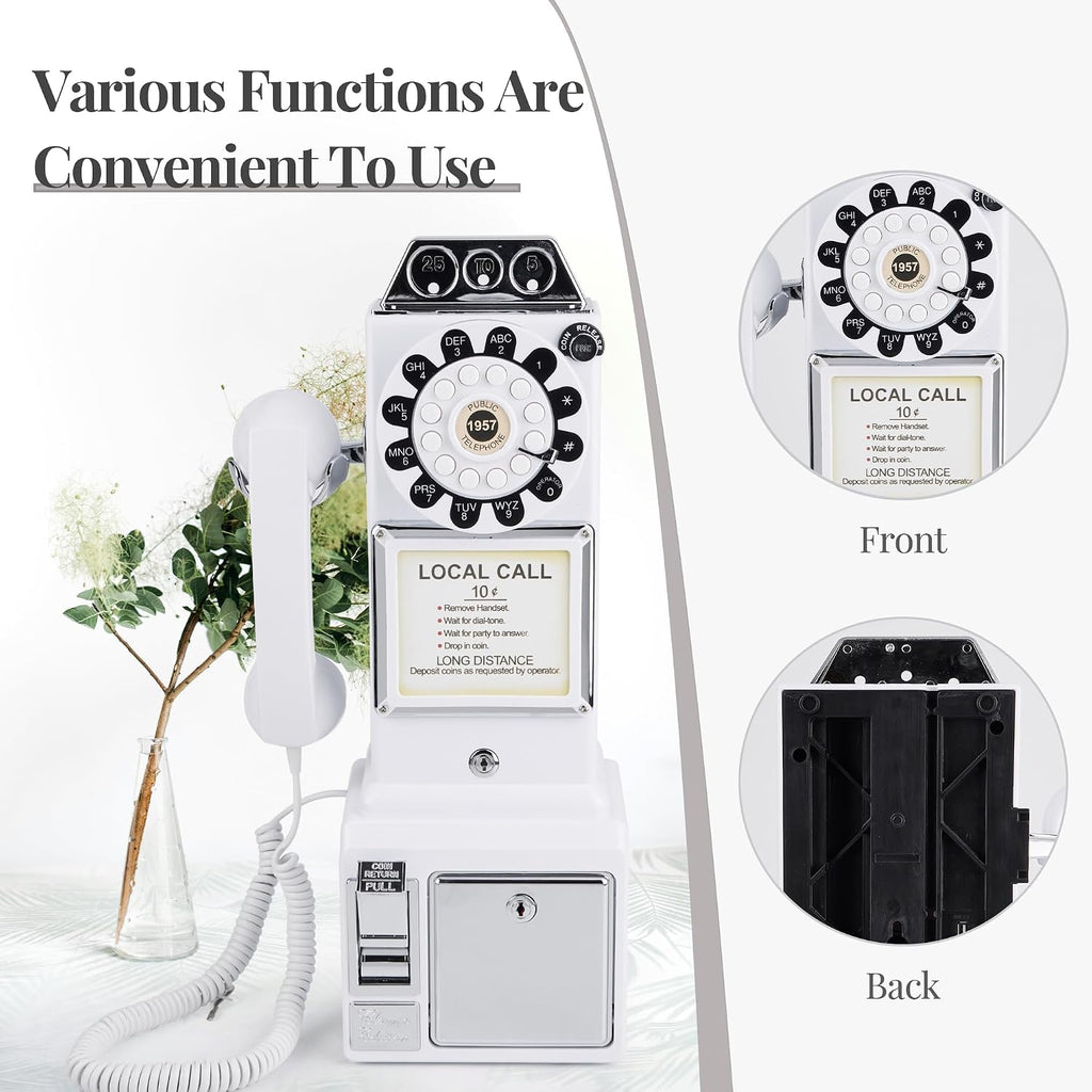 Audio Guest Book Wedding Phone, Retro Audio Phone Guestbook with Clear Voice Recording for Wedding Reception, Bridal Shower, Birthday, Baby Shower, Anniversary, Engagement