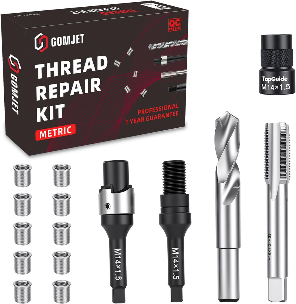 M14X1.5 Metric Thread Repair Kit, with M14X1.5X17.8MM Stainless Steel Insert Qty 10