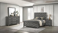 4 Pc Full Bedroom Set Made with Wood in Gray