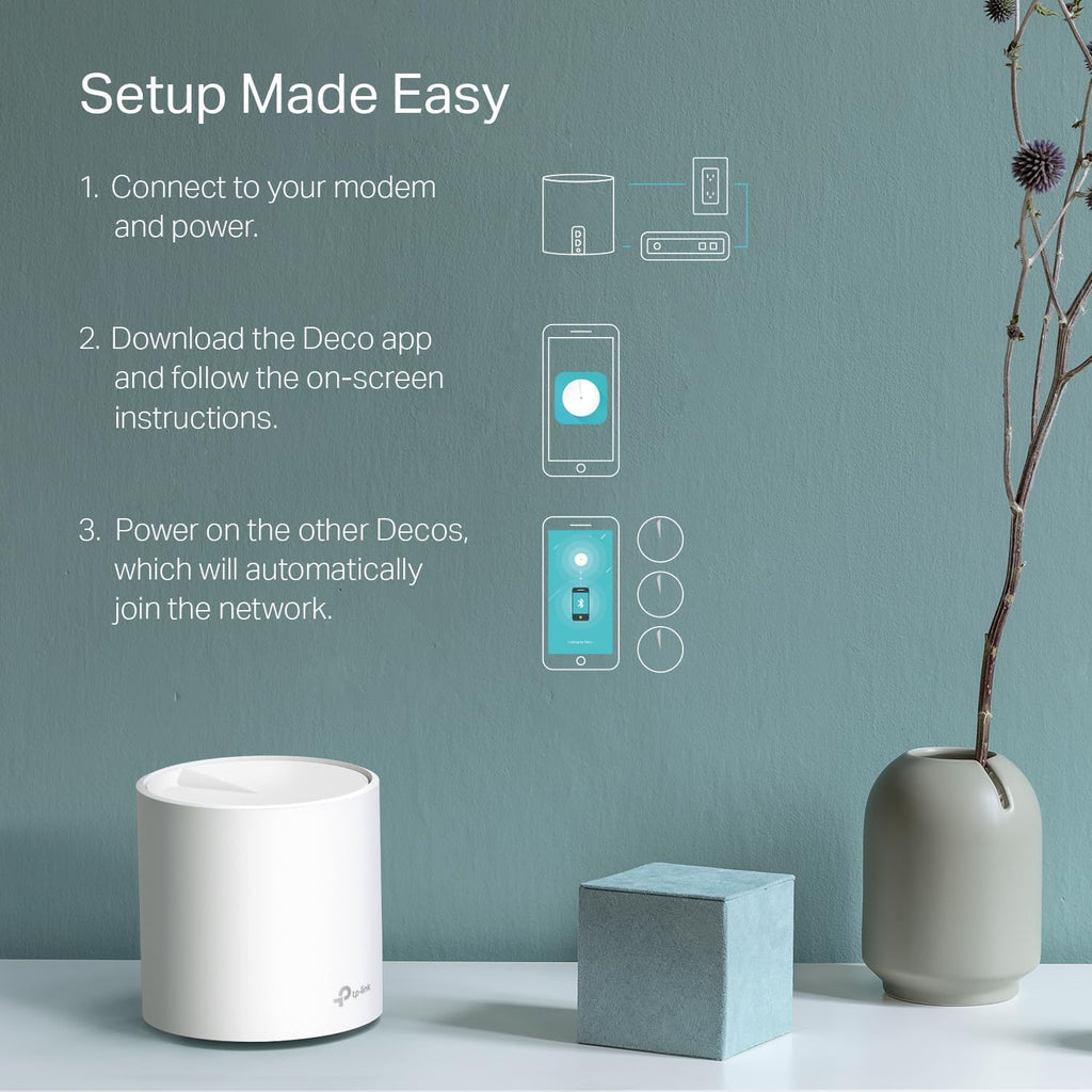 TP-Link Deco WiFi 6 Mesh WiFi System(Deco X20) - Covers up to 4000 Sq.Ft, Replaces Wireless Internet Routers and Extenders, 2-Pack