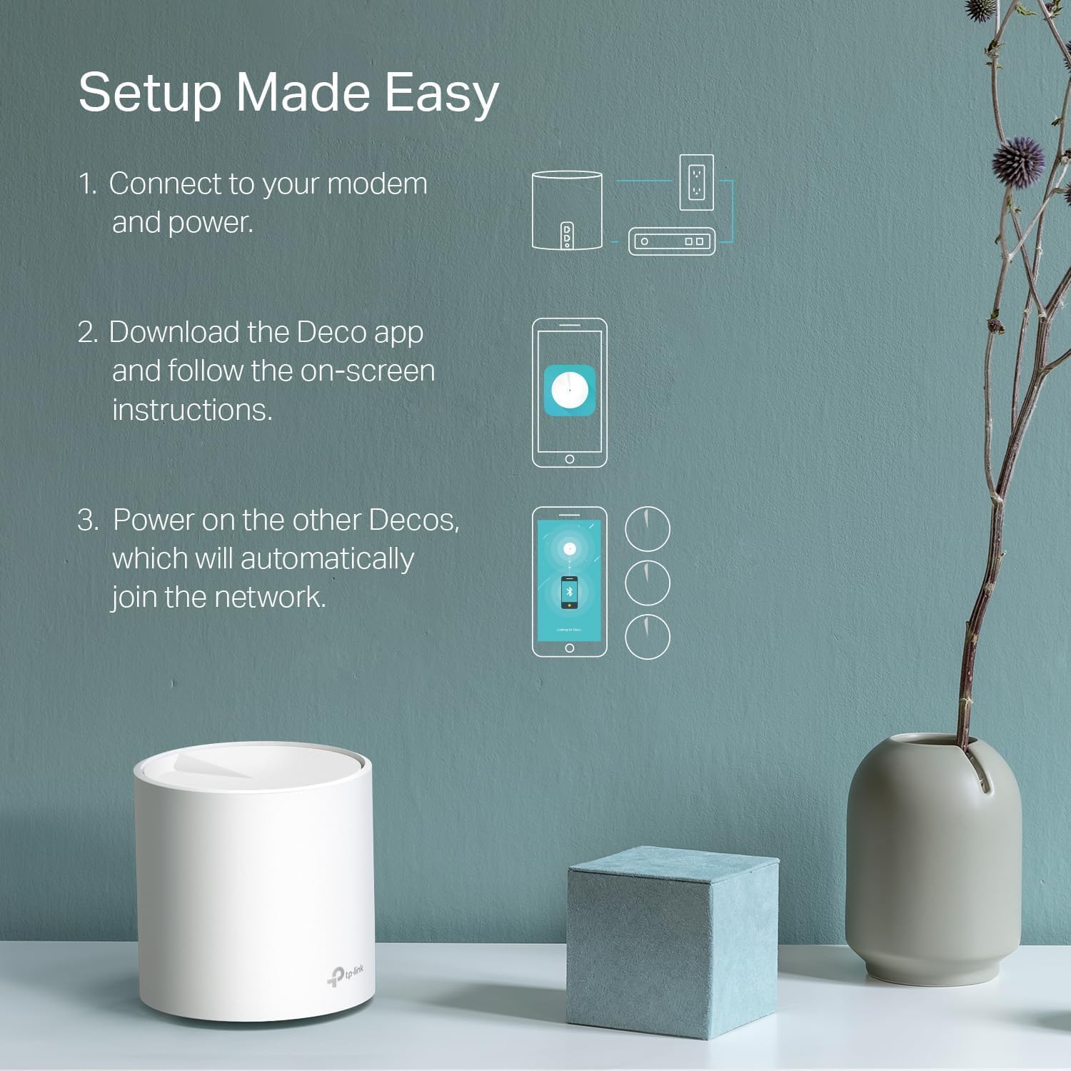 TP-Link Deco WiFi 6 Mesh WiFi System(Deco X20) - Covers up to 4000 Sq.Ft, Replaces Wireless Internet Routers and Extenders, 2-Pack