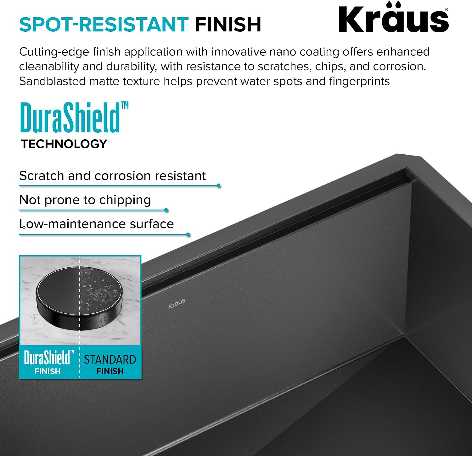 KRAUS Kore Workstation 33-inch Farmhouse Apron Front 16 Gauge Black Stainless Steel Single Bowl Kitchen Sink in PVD Gunmetal Finish with Accessories, KWF210-33/PGM