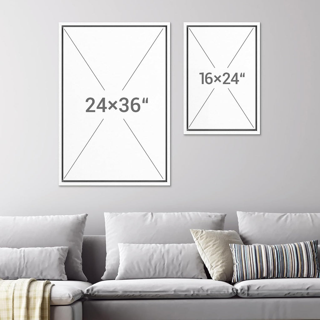 SIGNWIN Framed Canvas Print Wall Art Set Neutral Sand Minimalist Beige Abstract Illustrations Modern Scenic Colorful Ultra for Living Room, Bedroom, Office - 16'x24'x3 White