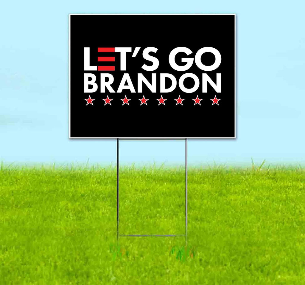 Let's Go Brandon (18' x 24') Yard Sign, Quantity Discounts, Multi-Packs, Includes Metal Step Stake, Bandit, Lawn Sign, Advertising, USA |Trump, Biden, Political, MAGA, Republican, Election