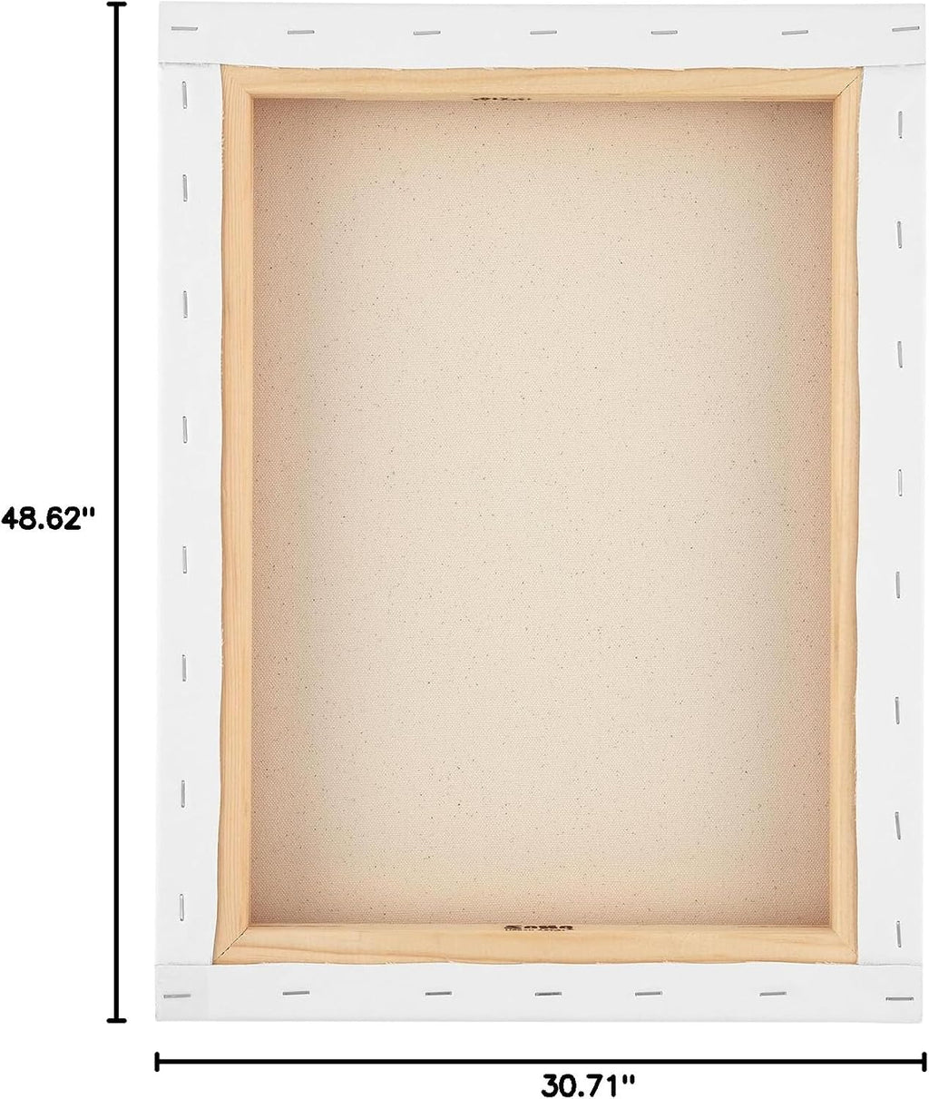 SoHo Urban Artist, 30x48 Heavyweight Stretched Cotton Canvas for Painting - 1.5' Deep- 3 Pack, Triple Primed, 100% Cotton Canvas, Archival, Universal Primed for Oil, Acrylic, Alkyd, Mixed Media