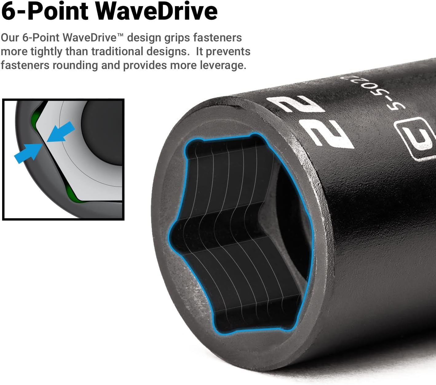 Capri Tools 1/2 in. Drive Shallow and Deep Impact Socket Set, Metric, 10 to 27 mm, 36-Piece