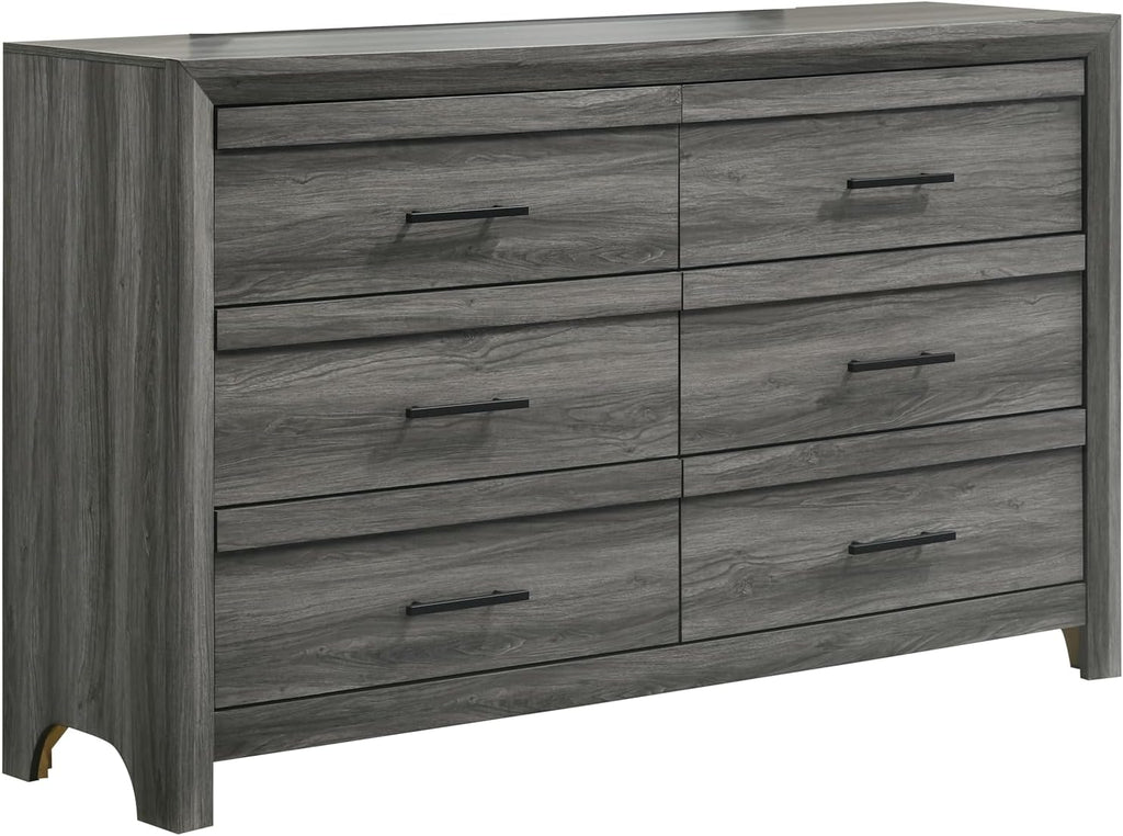 GOWE Denver Modern Style 4 Pc Full Bedroom Set Made with Wood in Gray (NJ Inventory)