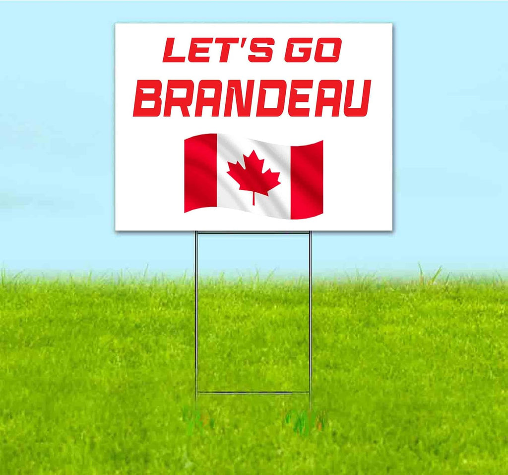 Lets Go Brandeau Flag (18' x 24') Yard Sign, Quantity Discounts, Multi-Packs, Includes Metal Step Stake, Bandit, Lawn Sign, Advertising, USA | Trump, Political, Politics, President
