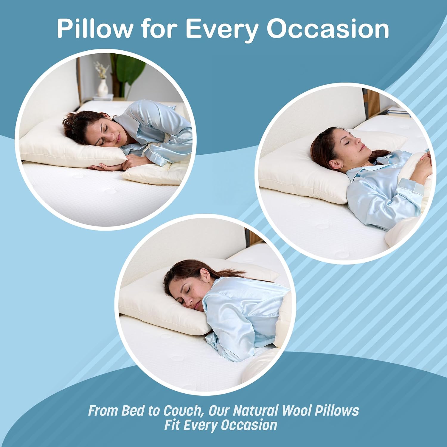 Turmerry Natural Wool Filled Pillows Size: Queen 20X30, Firmness: Firm