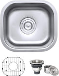 Ruvati 13' by 15' Inch RVM4136 Undermount Bar Sink - 16 Gauge Stainless Steel Kitchen Sink Single Bowl with Brushed Finish hides scratches, Easy-to-Clean Undermount kitchen Sink