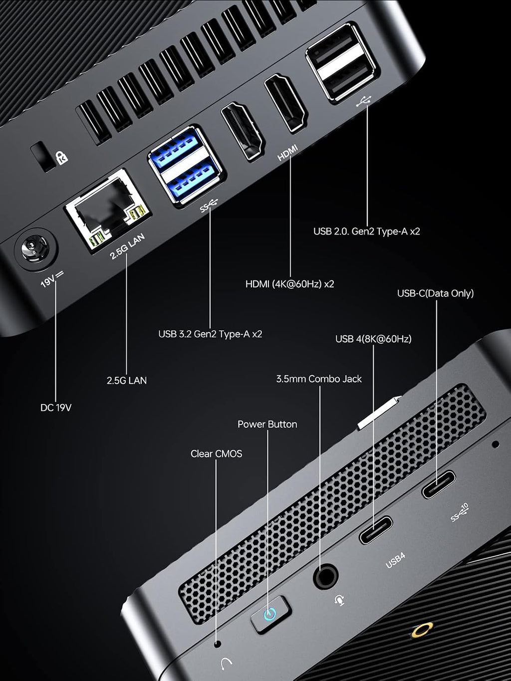 MINISFORUM Venus Series UM773 Lite Mini PC AMD Ryzen 7 7735HS Desktop Computer, DDR5-4800 32GB 512GB PCIe4.0 SSD, 2.5Gbps LAN, 2X4K HDMI, 1X8K USB4 Output, Radeon 680M Graphics Micro PC
