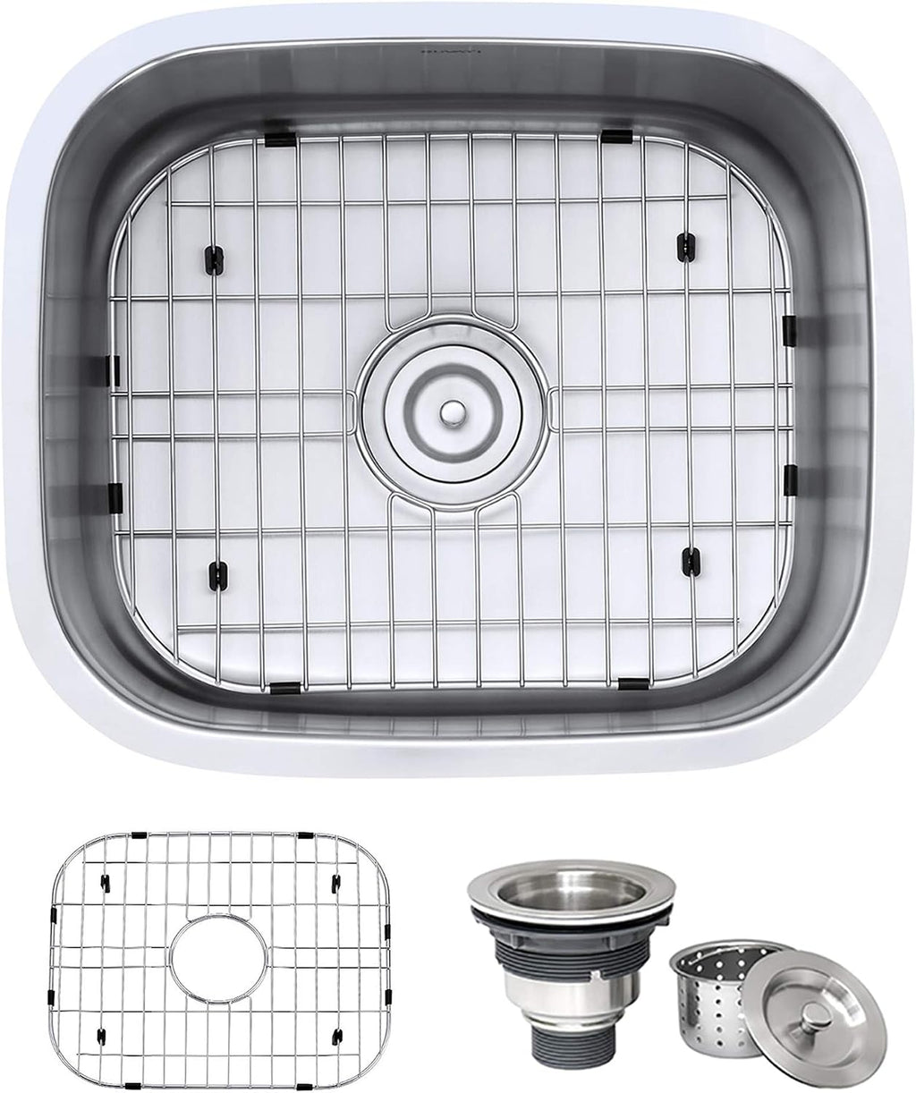 Ruvati 21-inch Undermount 16 Gauge Stainless Steel Bar Prep Kitchen Sink Single Bowl - RVM4131
