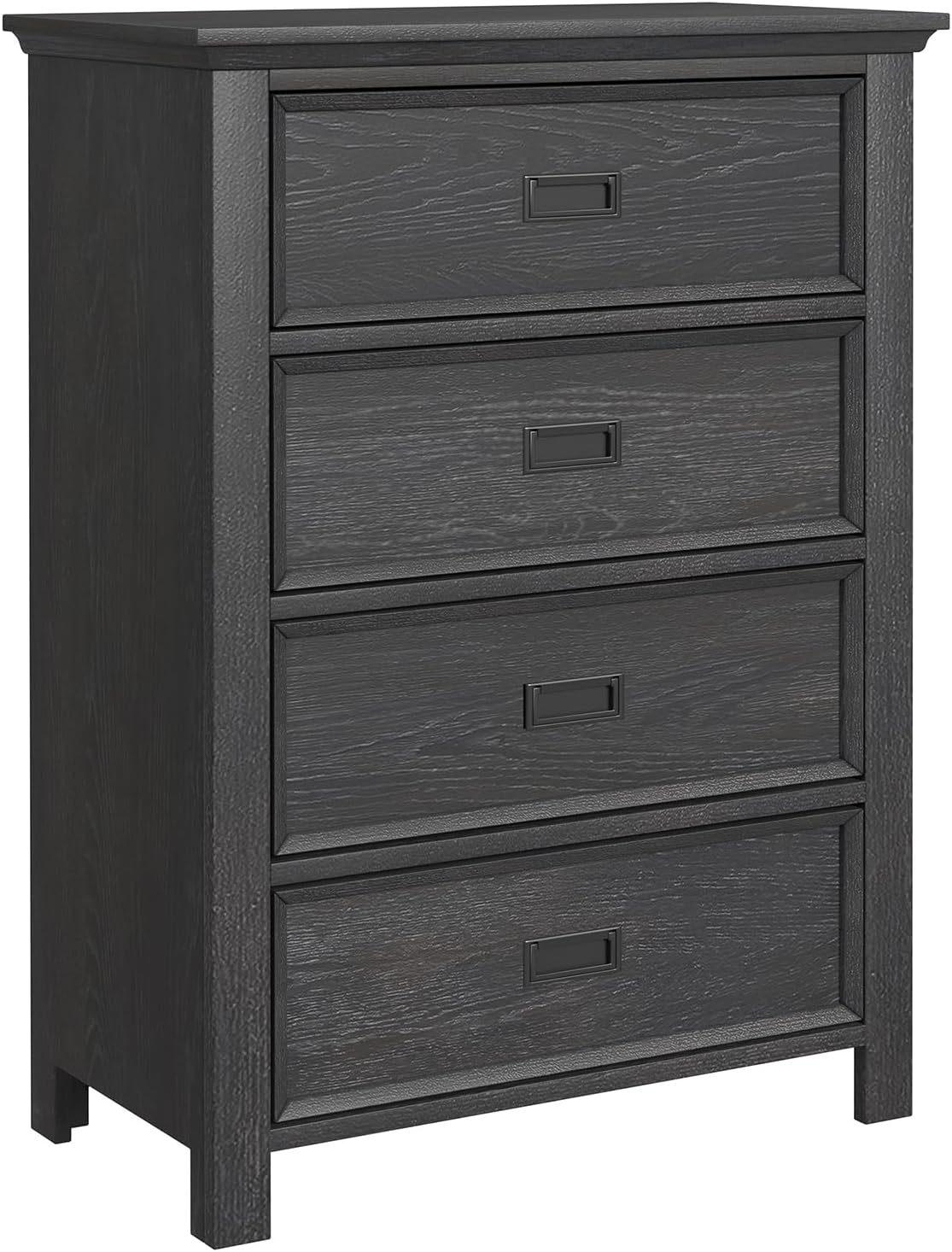 Picket House Brooklyn Kids Full Bookcase 3PC Bedroom Set in Charcoal