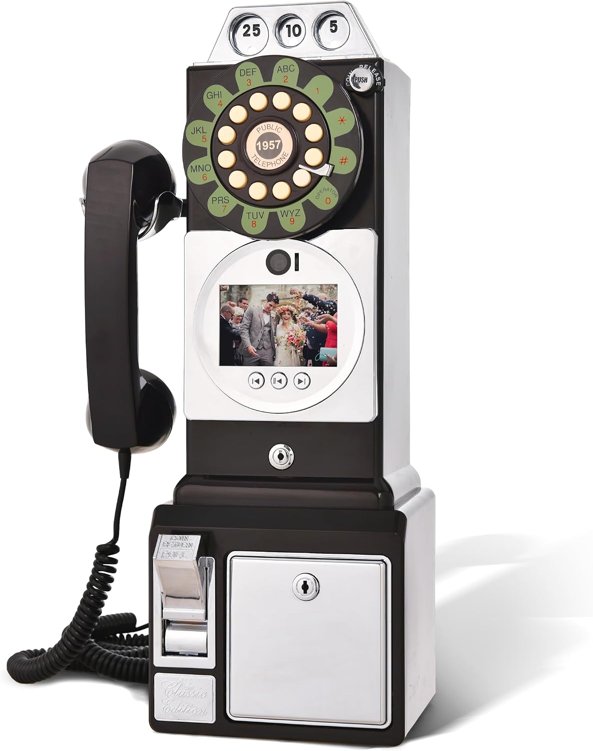 Video & Audio Guest Book Wedding Phone Guestbook Creative Easy to Use & Fun Engagements Anniversaries Baby Showers Graduation (Black)